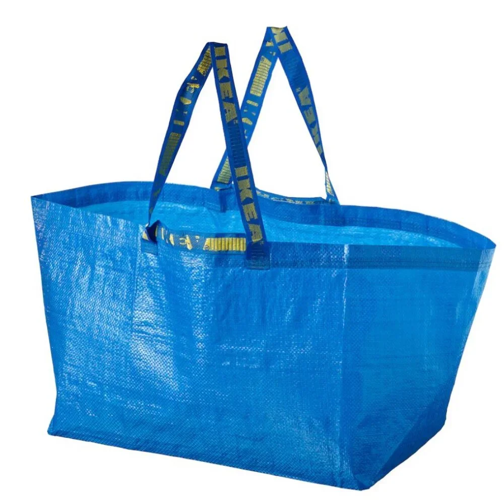 Set of 15 - IKEA Large Blue FRAKTA Tote Bag - Durable, Multi-Purpose